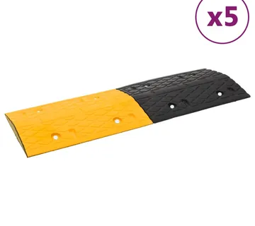 vidaXL Uspornik 5 kom žuto-crni 97 x 32,5 x 4 cm gumeni - Venlo