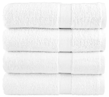 vidaXL Ručnici za tuširanje SOLUND 4 kom bijeli 70x140 cm 600 gsm - Venlo