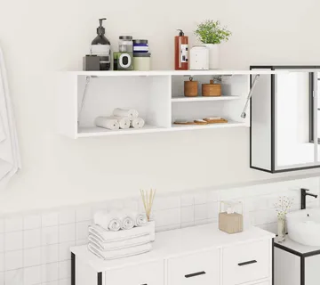 vidaXL Kupaonski zidni ormarić bijeli 100x25x30 cm izrađeno drvo - Venlo