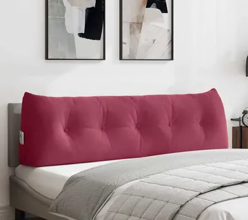 vidaXL Jastuk za leđa Vinska crvena 160 x 24 x 50 cm Baršun - Venlo