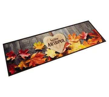 vidaXL Kuhinjski tepih perivi s jesenskim uzorkom 60x180 cm baršunasti - Venlo