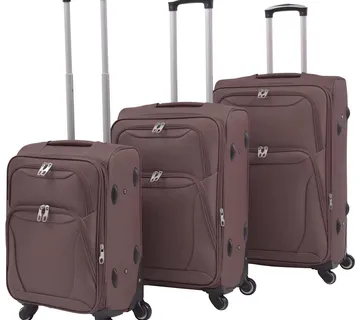 vidaXL 3-Dijelni set mekanih kofera boja kave - Venlo