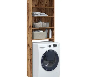 vidaXL Ormar za perilicu rublja staro drvo 64x24x190 cm - Venlo