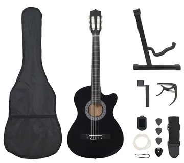vidaXL 12-dijelni set klasične gitare Western sa 6 žica crni 38 " - Venlo