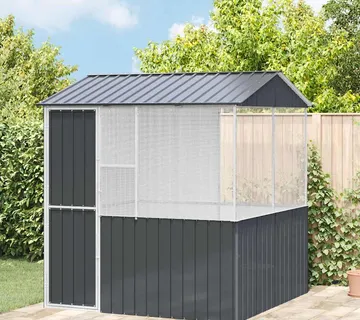 vidaXL Kavez za ptice Antracit 215 x 209 x 230 cm Cinkani čelik - Venlo
