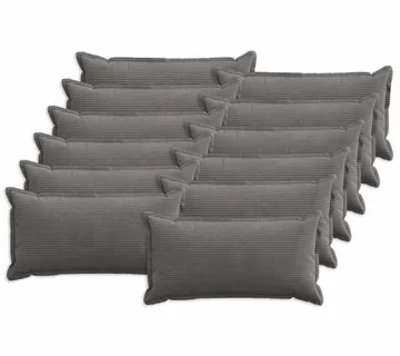 vidaXL Presvlaka za jastuk 12 kom. HOUTEN Tamnosiva 40 x 80 cm Kord - Venlo