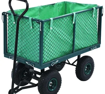 vidaXL Vrtna ručna kolica zelena 350 kg - Venlo