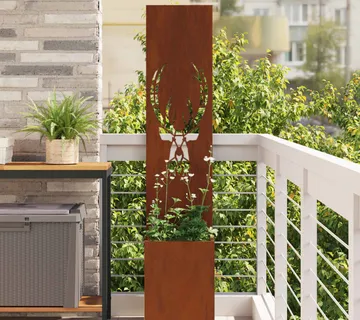 vidaXL Privatnost u vrtu Rđa 32 x 32 x 150 cm Otporni čelik - Venlo