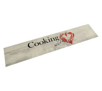vidaXL Kuhinjski tepih perivi s uzorkom paprika 60 x 300 cm baršunasti - Venlo