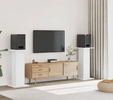 vidaXL Stalci za zvučnike 2 kom bijeli 30x30x95 cm konstruirano drvo - Venlo