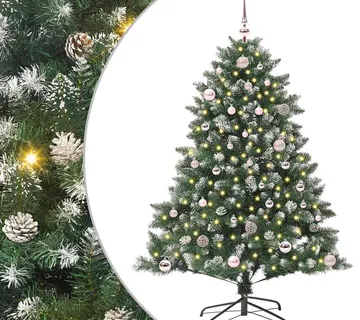 vidaXL Umjetno božićno drvce Zelena 150 cm PVC, Plastika i Čelik - Venlo