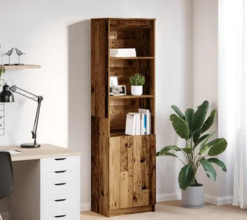 vidaXL Visoka komoda boja staro drvo 50x35x180 cm konstruirano drvo - Venlo