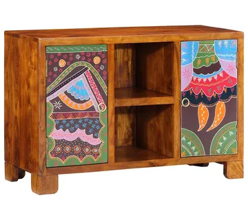 vidaXL Komoda Višebojna 90x35x60 puno drvo bagrem - Venlo