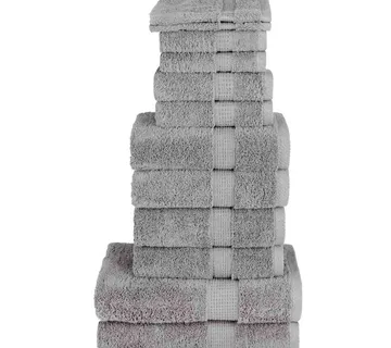 vidaXL 12-dijelni vrhunski set ručnika SOLUND sivi 600 gsm - Venlo