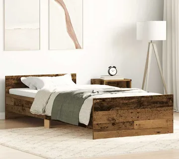 vidaXL Okvir kreveta bez madraca staro drvo 90x190 cm - Venlo