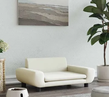 vidaXL Krevet za pse krem 70 x 45 x 33 cm baršunasti - Venlo