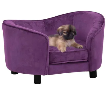 vidaXL Sofa za pse bordo 69 x 49 x 40 cm plišana - Venlo