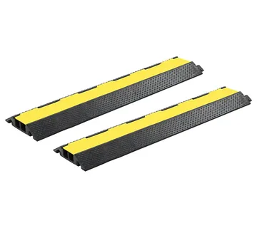 vidaXL Rampe za zaštitu kabela 2 kom s 2 kanala gumene 101,5 cm - Venlo