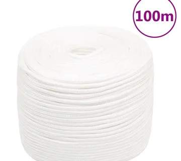 vidaXL Brodski konop svjetlobijeli 8 mm 100 m od polipropilena - Venlo