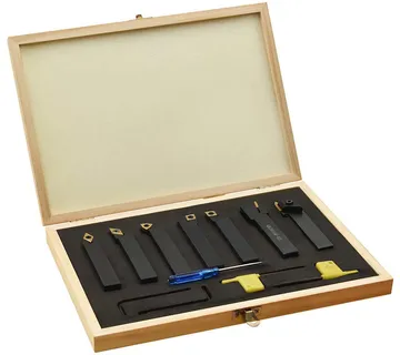 vidaXL 12-dijelni set izmjenjivih alata za tokarenje 16 x 16 mm 100 mm - Venlo