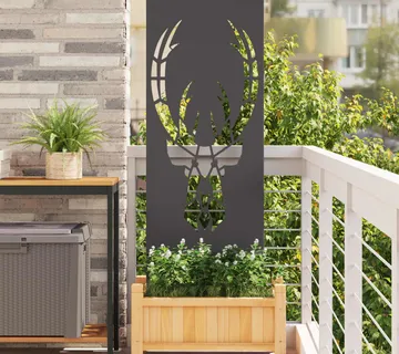 vidaXL Privatnost u vrtu Crna 50 x 140 cm Hladno valjana čelična - Venlo