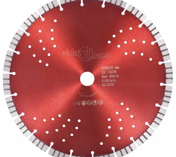vidaXL Dijamantni disk za rezanje s turbo segmentima i rupama 300 mm - Venlo