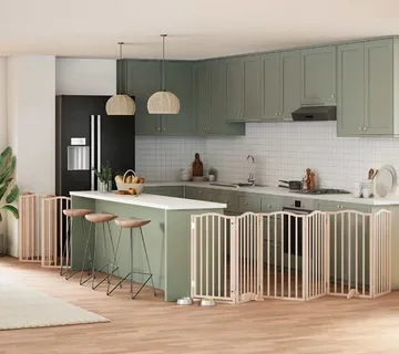 vidaXL Vrata za pse s vratašcima 15 panela sklopiva 750 cm drvo topole - Venlo