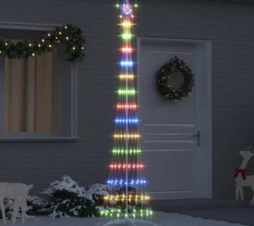 vidaXL LED božićno drvce Šareni 250 cm Metal - Venlo