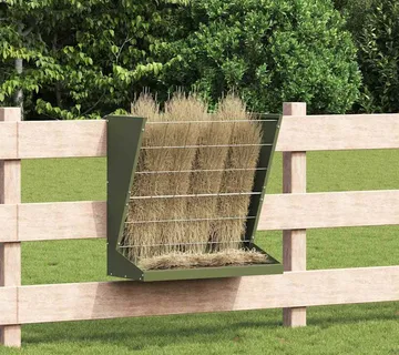 vidaXL Hranilica za sijeno Maslinastozelena 71 x 33 x 70 cm 5 kg - Venlo