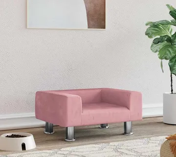 vidaXL Krevet za pse ružičasti 50x40x26,5 cm baršunasti - Venlo