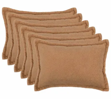 vidaXL Presvlaka za jastuk 6 pcs HOUTEN Bež 40 x 60 cm Bouclé - Venlo