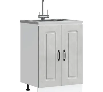 vidaXL Donji ormarić za sudoper Kalmar boja betona 60x46x81,5cm drveni - Venlo