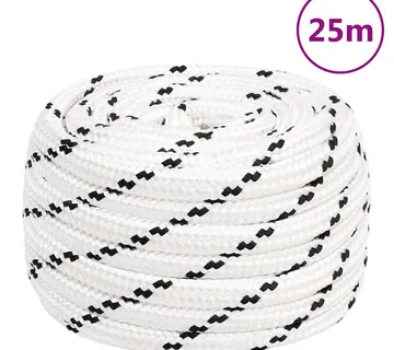 vidaXL Radno uže bijeli 20 mm 25 m poliestersko - Venlo