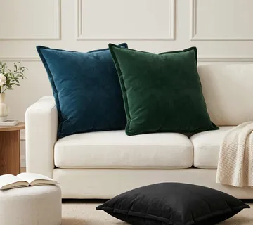 vidaXL Presvlaka za jastuk 6 pcs HOUTEN Plava 65 x 65 cm Baršun - Venlo