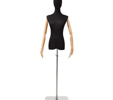 vidaXL Podesivi maneken 165-213 cm s postoljem Žena PP Crna - Venlo
