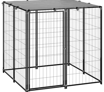 vidaXL Kavez za pse crni 110 x 110 x 110 cm čelični - Venlo