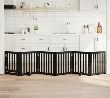 vidaXL Vrata za pse s vratašcima 6 panela sklopiva 300 cm drvo topole - Venlo