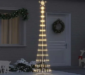 vidaXL LED božićno drvce Topla bijela 250 cm Metal - Venlo