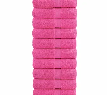 vidaXL Premium ručnici za pranje SOLUND 10 kom. ružičaste 30x30 cm 600 g/m² - Venlo