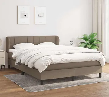 vidaXL Krevet s oprugama i madracem smeđesivi 140x200 cm tkanina - Venlo