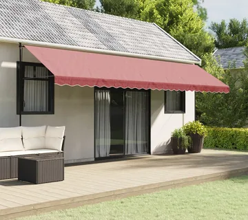 vidaXL Zamjenska tkanina za rub tende bordo prugasta 600 cm - Venlo