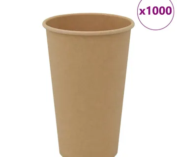 vidaXL papirnate šalice za kavu 1000 kom 16 oz 400 ml smeđe - Venlo