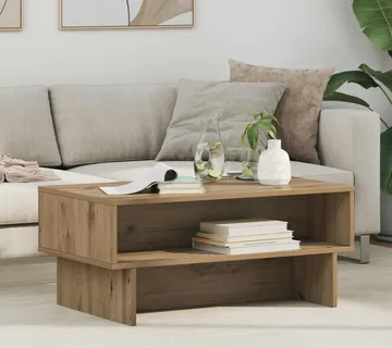 vidaXL Kava Stol Umjetnički hrast 80 x 46 x 35 cm Konstruirano drvo - Venlo