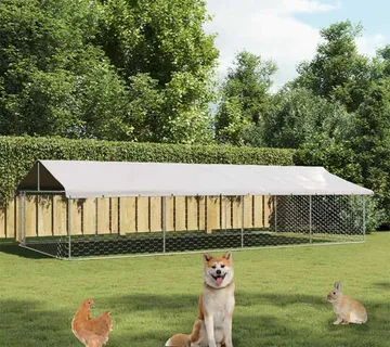 vidaXL Vanjski kavez za pse s krovom 600 x 300 x 150 cm - Venlo