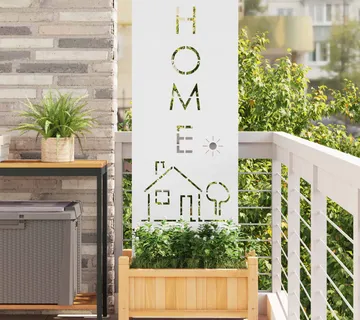 vidaXL Privatnost u vrtu Bijelo 50 x 140 cm Hladno valjana čelična - Venlo