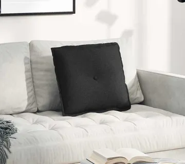 vidaXL Jastuk za leđa Crna 50 x 19 x 45 cm tkanina - Venlo