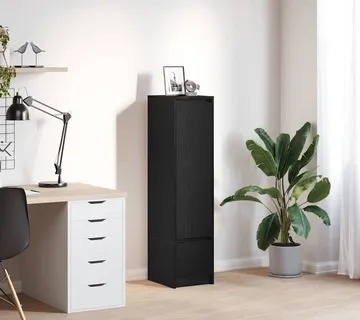 vidaXL Visoka ploča crni hrast 29,5x34x119,5 cm izrađeno drvo - Venlo
