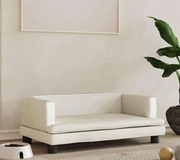 vidaXL Krevet za pse krem 80 x 45 x 30 cm baršunasti - Venlo