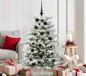 vidaXL Set Božićnih Ukrasnih Kuglica 61 kom. 150 LED lampica Ø 6 cm - Venlo