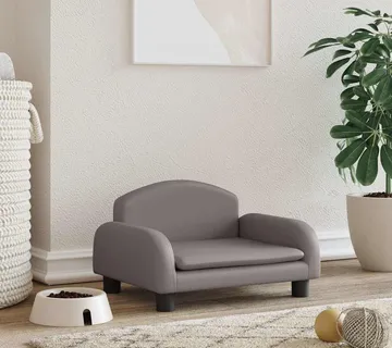 vidaXL Krevet za pse sivo 50x40x30 cm od umjetne kože - Venlo